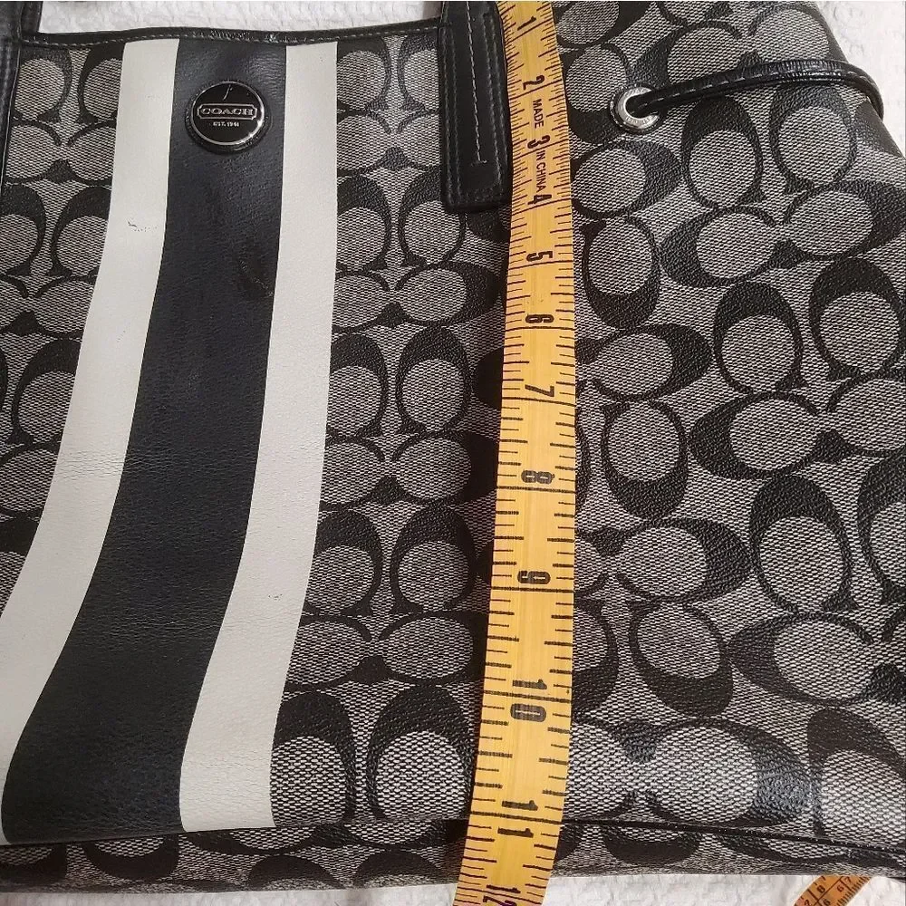 Coach Signature Stripe Carryall Tote